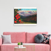 Foothill Orange Grove im WinterState Leinwanddruck (Insitu (Wohnzimmer))