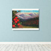 Foothill Orange Grove im WinterState Leinwanddruck (Insitu (Holzboden))