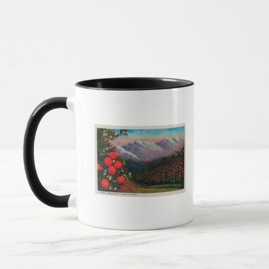 Foothill Orange Grove im WinterState Tasse (Links)