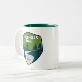 Foothills Trail North Carolina Süd Carolina Zweifarbige Tasse (Vorderseite Links)