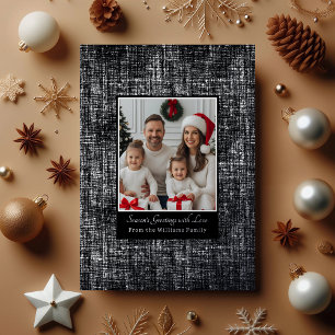 Footing Weihnachtskarte Template Foto rustikal tex Folien Feiertagskarte