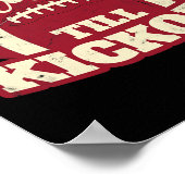 Footll Girl Gift Cly bis Kickoff Fall Footll Fan Poster (Ecke)