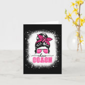 Footll Messy Bun Mama Cheer Coach Brustkrebs Ble Karte (Gelbe Blume)