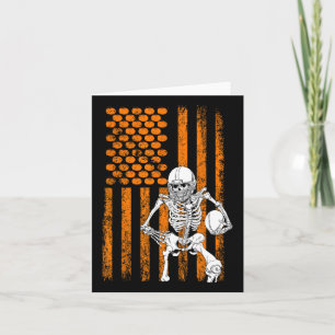Footll Player Fan Geschenk Skelett Halloween Men B Karte