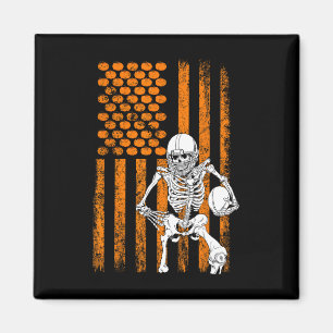 Footll Player Fan Geschenk Skelett Halloween Men B Magnet