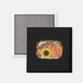 Footll Pumpkin Sonnenblumenmaus über Fall Thanksg Magnet (Vorderseite/Rückseite)
