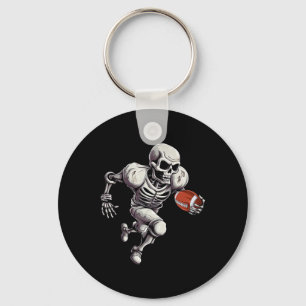Footll Skeleton Playing Football Halloween Skull L Schlüsselanhänger