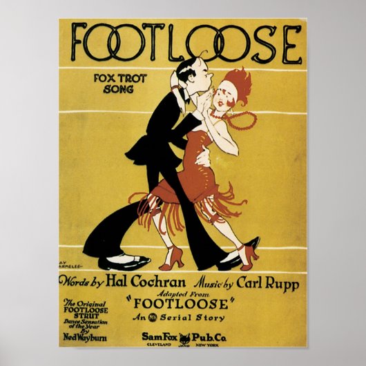 Footlose Vintage Songbook Cover Poster (Vorne)
