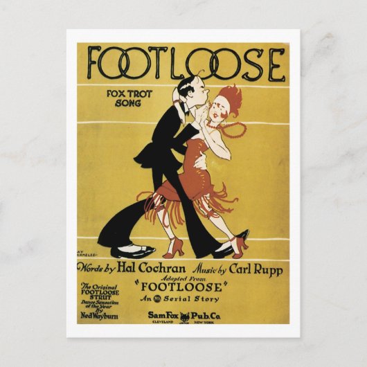 Footlose Vintage Songbook Cover Postkarte (Vorderseite)