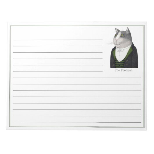 FOOTMAN CAT 11x8.5 Notepad Notizblock (Vorderseite)