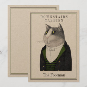 FOOTMAN CAT 12x18 Flachkarte + Text (auf Kraft) Feiertagskarte