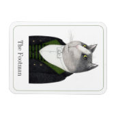 FOOTMAN CAT 3x4 Flexible Magnet + Text II (Horizontal)