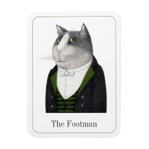 FOOTMAN CAT 3x4 Flexible Magnet + Text II