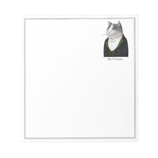 FOOTMAN CAT 5.5x6 Notepad Notizblock (Vorderseite)