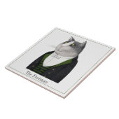 FOOTMAN CAT 6" Square Keramik Tile + Text Fliese (Seite)