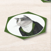 FOOTMAN CAT Hexagon Paper Untersetzer (angewinkelt)
