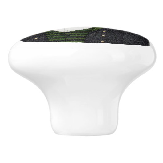 FOOTMAN CAT Keramik Drawer Knoblauch Keramikknauf (Seitenansicht)