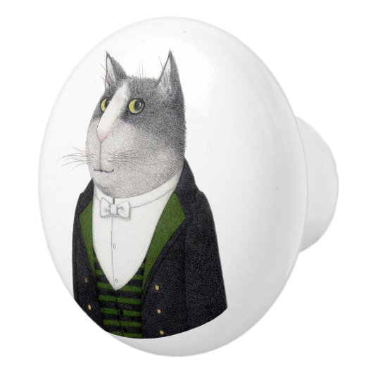 FOOTMAN CAT Keramik Drawer Knoblauch Keramikknauf (Rechts)