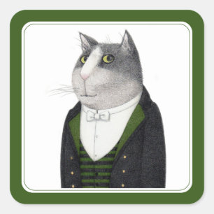 FOOTMAN CAT Kleine Aufkleber auf dem Platz