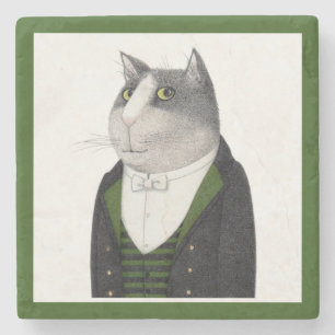 FOOTMAN CAT Marmorstein Untersetzer