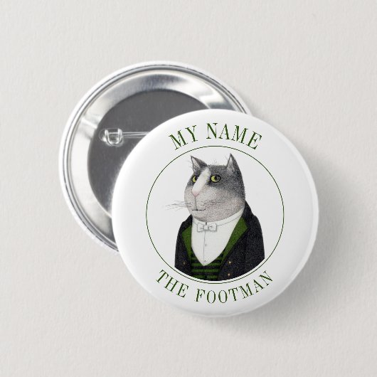FOOTMAN CAT Name Tag Abzeichen Button Button II (Vorne & Hinten)