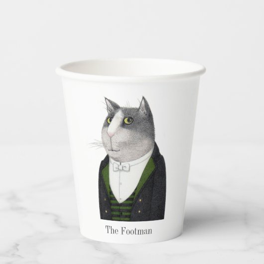 FOOTMAN CAT Papiertassen Pappbecher (Vorderseite)