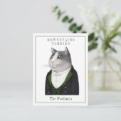 FOOTMAN CAT Postkarte (Stehend Vorderseite)