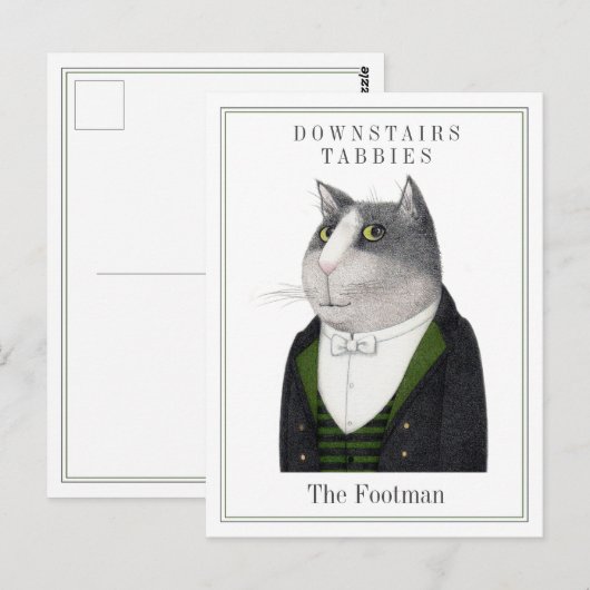 FOOTMAN CAT Postkarte (Vorne/Hinten)