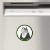 FOOTMAN CAT Round Magnet (In Situ (Geschirrspüler))
