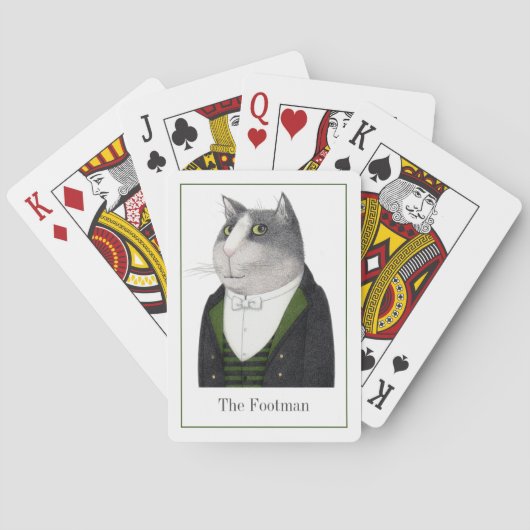 FOOTMAN CAT Spielkarten + Text (Rückseite)