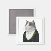 FOOTMAN CAT Square Magnet II (Vorderseite/Rückseite)
