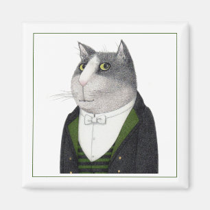 FOOTMAN CAT Square Magnet II