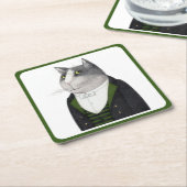 FOOTMAN CAT Square Paper Untersetzer (angewinkelt)