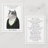 FOOTMAN CAT Trading Card Mitteilungskarte (Vorne/Hinten)