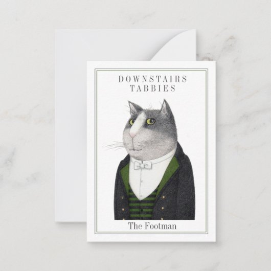 FOOTMAN CAT Trading Card Mitteilungskarte (Vorderseite)