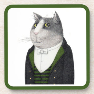 FOOTMAN CAT-Untersetzer aus Hartkunststoffen Getränkeuntersetzer
