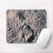 Footprint auf der Mondfläche Mousepad (Mit Mouse)