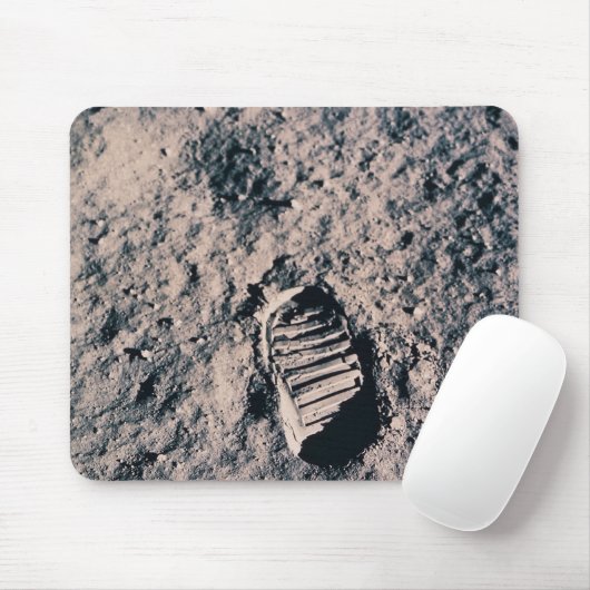 Footprint auf der Mondfläche Mousepad (Mit Mouse)