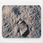 Footprint auf der Mondfläche Mousepad (Vorne)