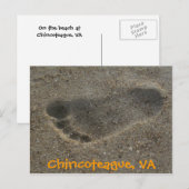 Footprint Chincoteague, VA Postkarte (Vorne/Hinten)
