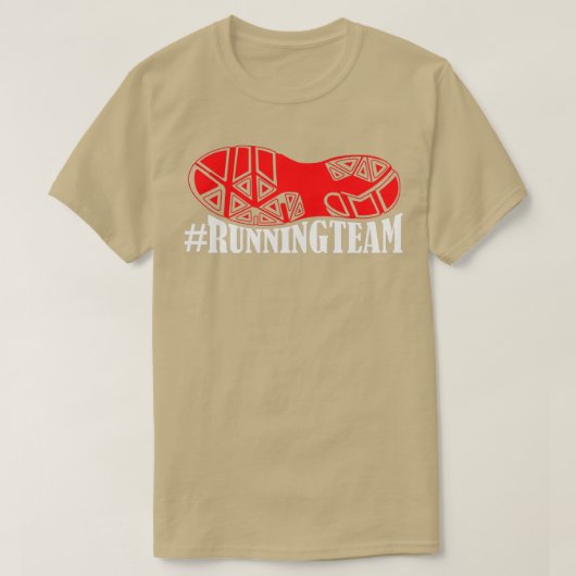 Footprint eines Joggers Running Teams T-Shirt (Design vorne)
