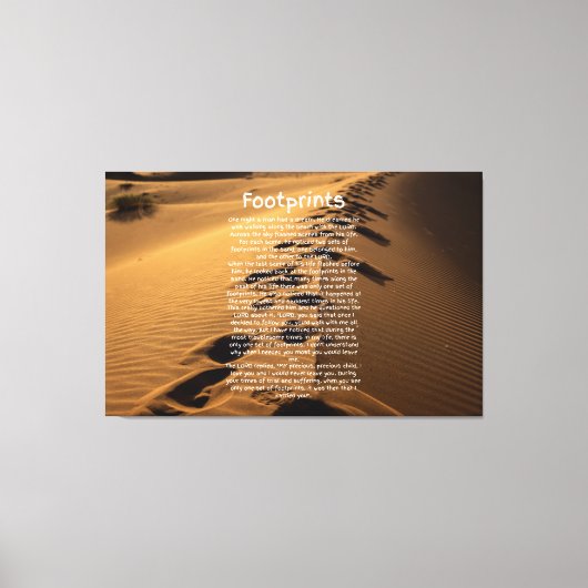 Footprint Gebet Glaubensbasierte Leinwand Kunst (Vorderseite)