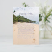 Footprint Gedicht 2A Flat Grußkarte Karte (Stehend Vorderseite)