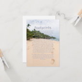 Footprint Gedicht 2A Flat Grußkarte Karte (Vorderseite/Rückseite Beispiel)