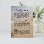 Footprint Gedicht flache Grußkarte Karte (Stehend Vorderseite)