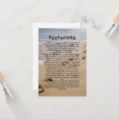 Footprint Gedicht flache Grußkarte Karte (Vorderseite/Rückseite Beispiel)