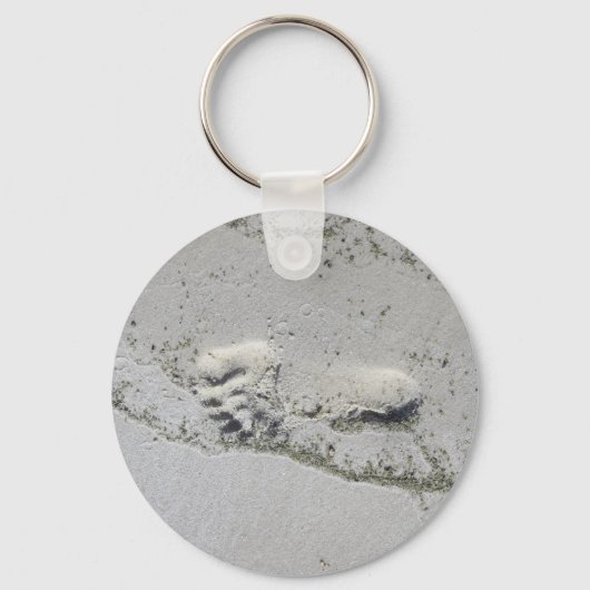 Footprint in der Sand Key Chain Schlüsselanhänger (Vorderseite)