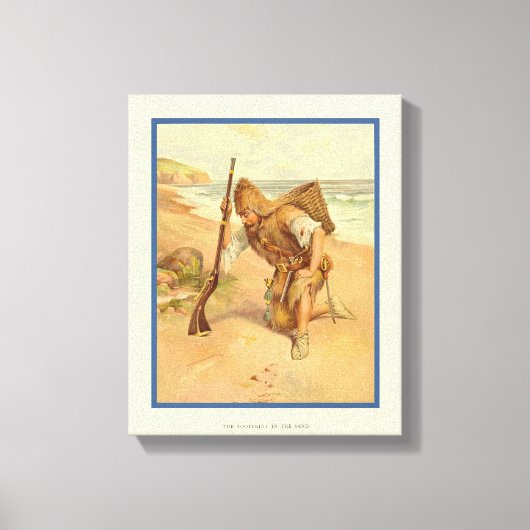 Footprint in Sand 2 Leinwanddruck (Vorderseite)