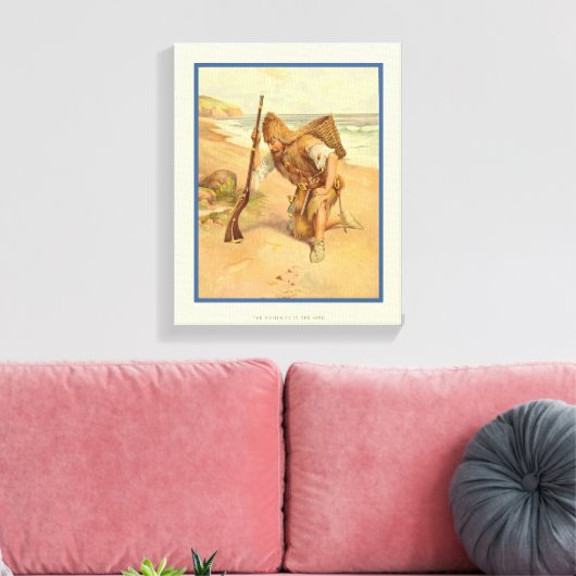 Footprint in Sand 2 Leinwanddruck (Insitu (Wohnzimmer))