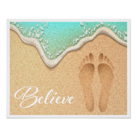 Footprint in Sand Theme Poster (Vorderseite)